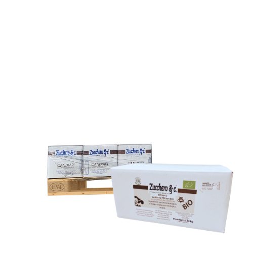 CANDITO DA ZUCCHERO BIOLOGICO DI BARBABIETOLA  100% ITALIANO  APITOSCANA 100KG BUSTA DA 2,5 KG